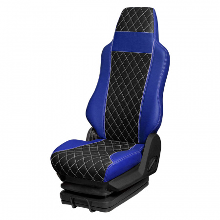 166 Чехлы Премиум DongFeng Captain-T от 2023 3-х местный (ПремиумСиний+ПремиумЧерный)