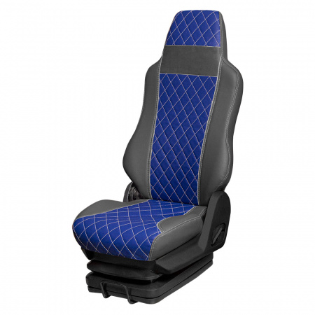 166 Чехлы Премиум DongFeng Captain-T от 2023 3-х местный (ПремиумСерый+ПремиумСиний)