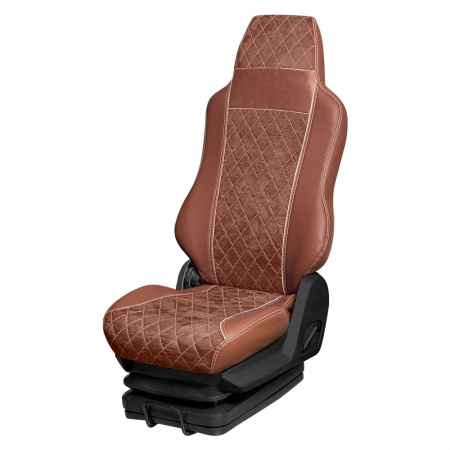 166 Чехлы Премиум DongFeng Captain-T от 2023 3-х местный (ПремиумКоричневый+АликКоричневый)
