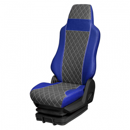166 Чехлы Премиум DongFeng Captain-T от 2023 3-х местный (ПремиумСиний+ПремиумСерый)