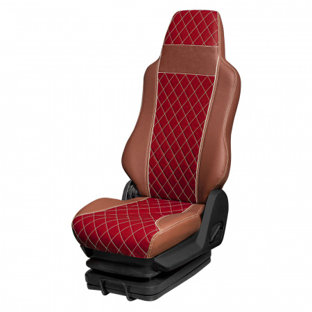 166 Чехлы Премиум DongFeng Captain-T от 2023 3-х местный (ПремиумКоричневый+ПремиумБордовый)