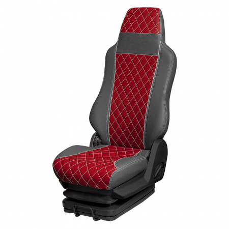 166 Чехлы Премиум DongFeng Captain-T от 2023 3-х местный (ПремиумСерый+ПремиумБордовый)
